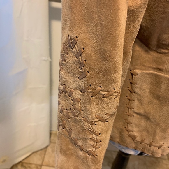 Leather Jacket with Leather Details and Accents - Picture 4 of 16